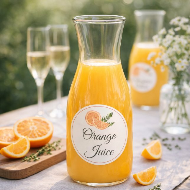 Autocollant de bouteille pour bar à Mimosa au jus  (Créateur téléchargé)