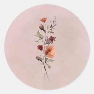 Autocollant de brindille florale automnale lunatiq