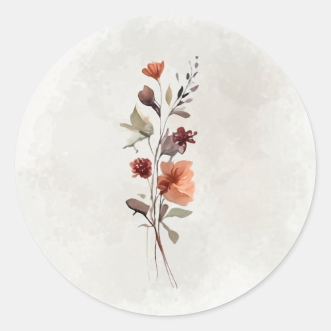 Autocollant de brindille florale automnale lunatiq (Devant)
