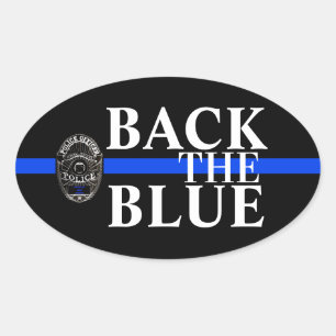 AUTOCOLLANT DE BUMPER POUR SOUTENIR LA POLICE BLEU