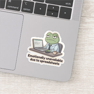 Autocollant de bureau drôle de grenouille de table
