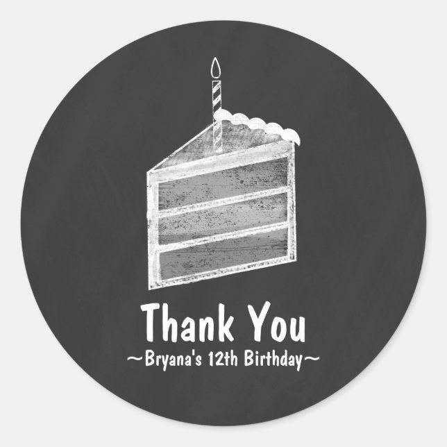Autocollant de cadeau de fête d'anniversaire tranc (Devant)