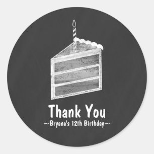 Autocollant de cadeau de fête d'anniversaire tranc