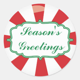 Autocollant de cadeau de Joyeuses Fêtes de
