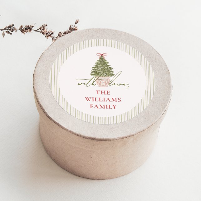 Autocollant de cadeau de Noël Chic Grandmillennial (Créateur téléchargé)