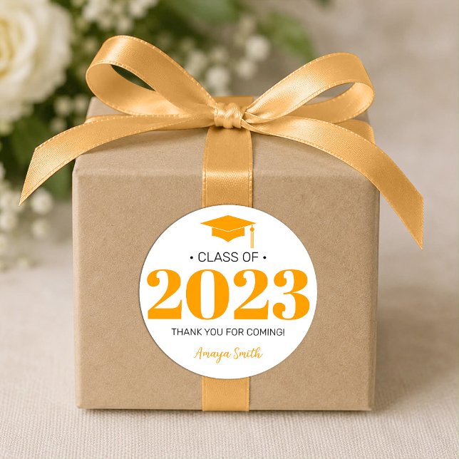 Autocollant de cadeau de remise de diplôme Simple  (Créateur téléchargé)