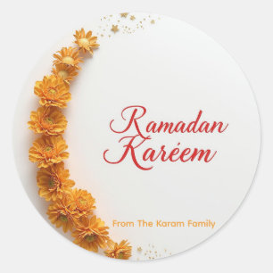 Autocollant de cadeau de thème Ramadan Kareem pour
