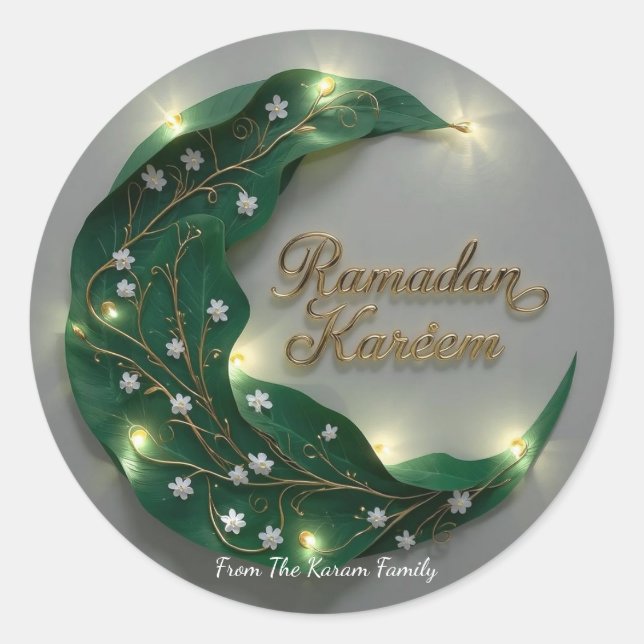 Autocollant de cadeau de thème Ramadan Kareem pour (Devant)