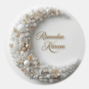 Autocollant de cadeau de thème Ramadan Kareem pour