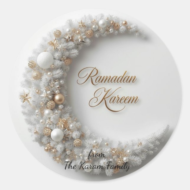 Autocollant de cadeau de thème Ramadan Kareem pour (Devant)