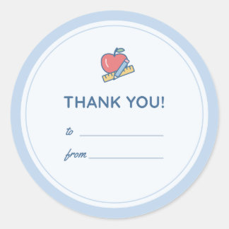 Autocollant de cadeau pour l'enseignant "Merci"