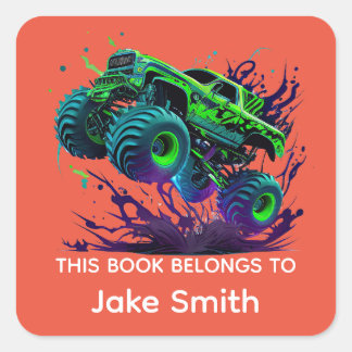 Autocollant de camion Monster vert personnalisé po