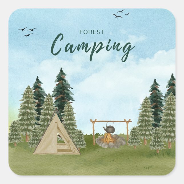 Autocollant de camping / plein air vintage | fais  (Devant)