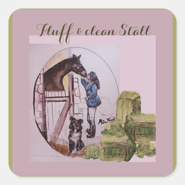 autocollant de carré de décrochage fluff & clean (Devant)