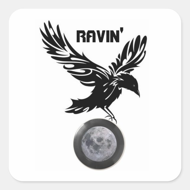 Autocollant de carré de la lune de Ravin (Devant)