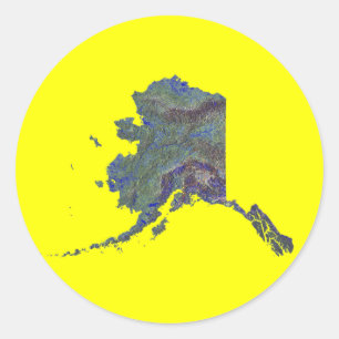Autocollant de carte Alaska