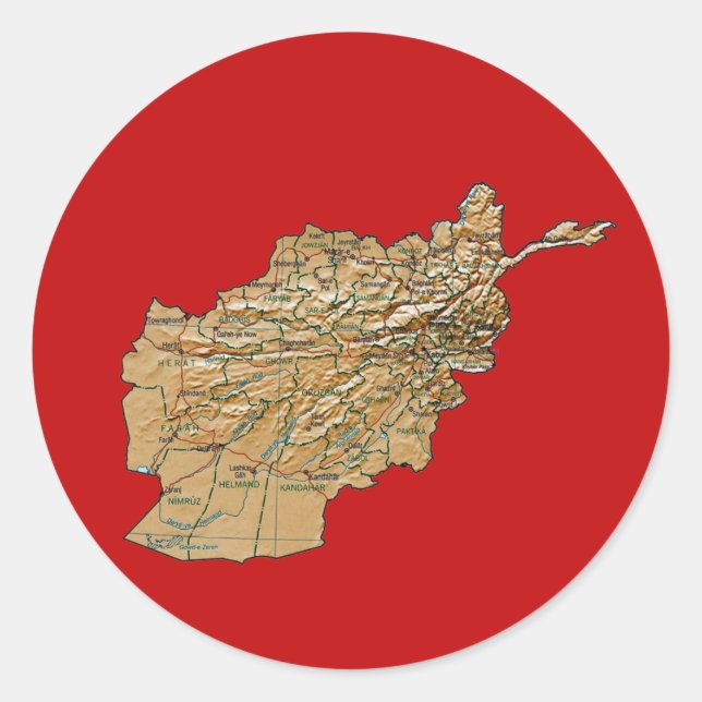 Autocollant de carte d'Afghanistan (Devant)
