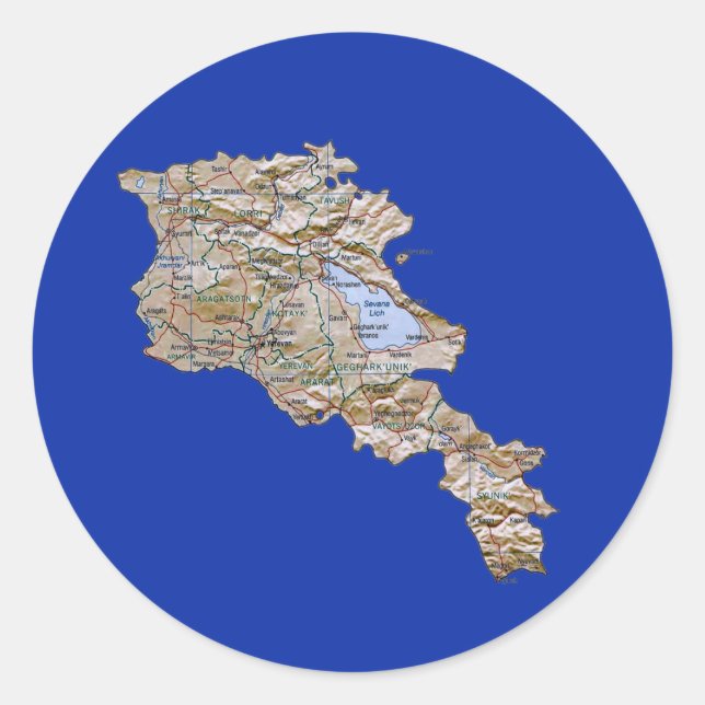 Autocollant de carte d'Arménie (Devant)