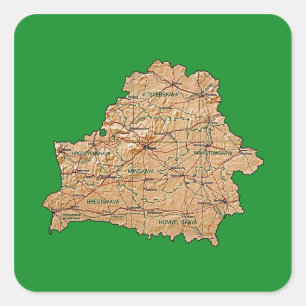 Autocollant de carte de Biélorussie
