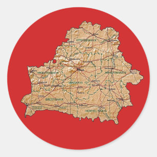 Autocollant de carte de Biélorussie