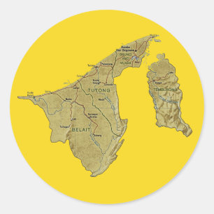 Autocollant de carte de Brunei