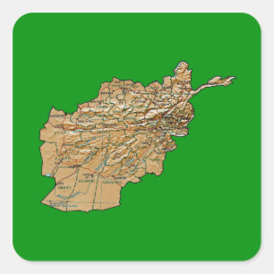 Autocollant de carte de l'Afghanistan