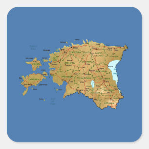 Autocollant de carte de l'Estonie