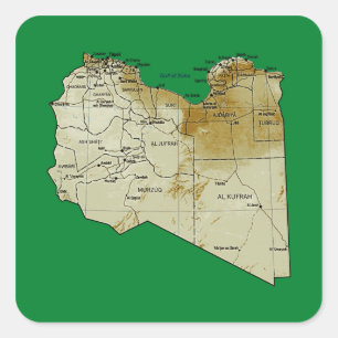 Autocollant de carte de Libye