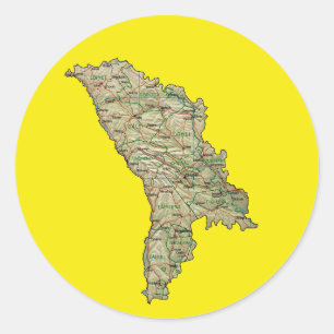 Autocollant de carte de Moldavie