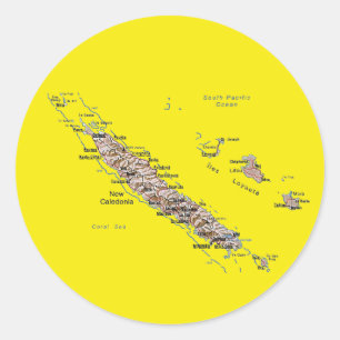 Autocollant de carte de Nouvelle-Calédonie