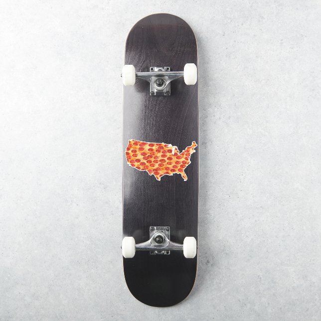 Autocollant de carte de pizza des États-Unis (Skateboard)