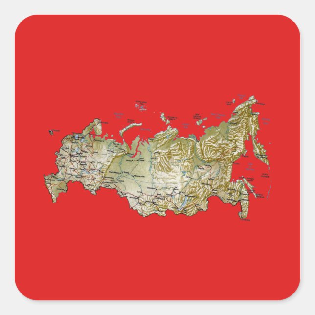Autocollant de carte de Russie (Devant)
