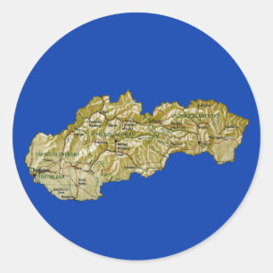Autocollant de carte de Slovaquie