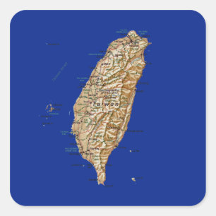 Autocollant de carte de Taïwan