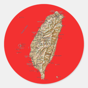 Autocollant de carte de Taïwan