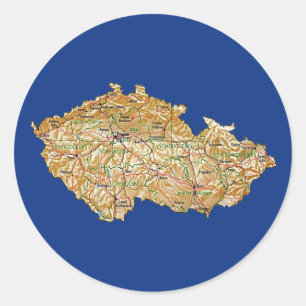 Autocollant de carte de Tchéquie