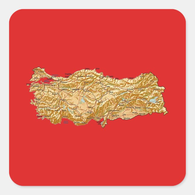 Autocollant de carte de Turquie (Devant)