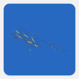 Autocollant de carte des Îles Salomon