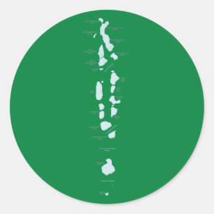 Autocollant de carte des Maldives