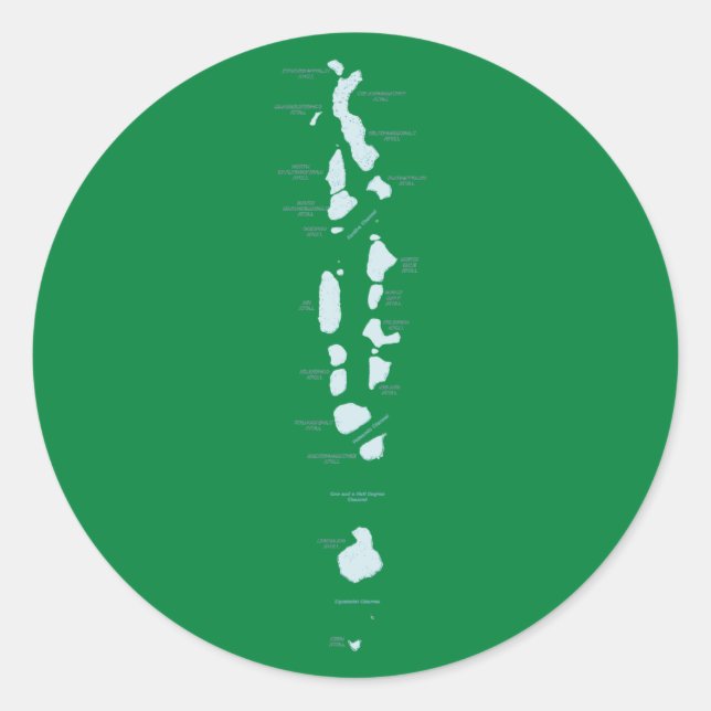 Autocollant de carte des Maldives (Devant)