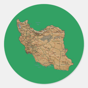 Autocollant de carte d'Iran