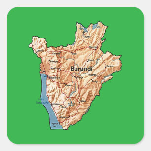 Autocollant de carte du Burundi