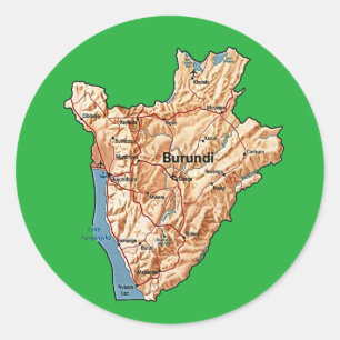 Autocollant de carte du Burundi