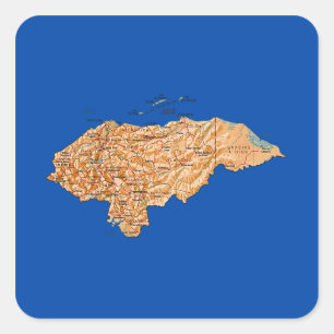 Autocollant de carte du Honduras