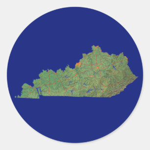 Autocollant de carte du Kentucky
