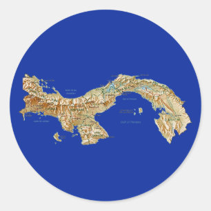 Autocollant de carte du Panama