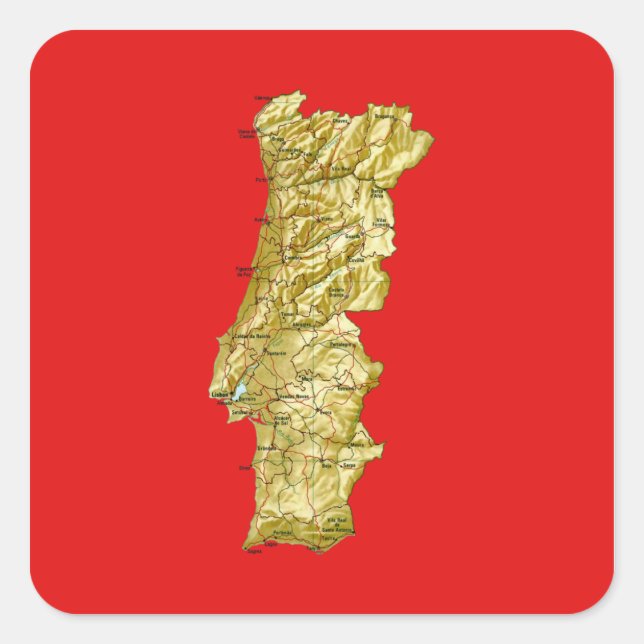 Autocollant de carte du Portugal (Devant)