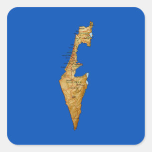 Autocollant de carte Israël