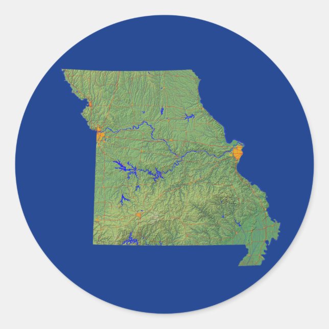 Autocollant de carte Missouri (Devant)