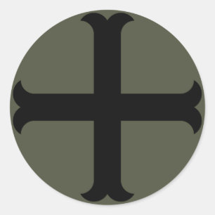 Autocollant de casquette de portée, croix de